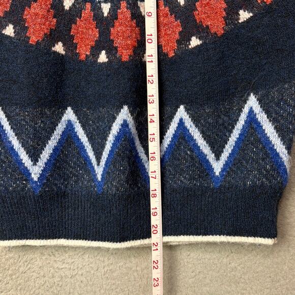 Sundry Fairisle Sweater Crew Neck Boxy Fit Super Soft Wool Blend Size S Revolve - Picture 6 of 10